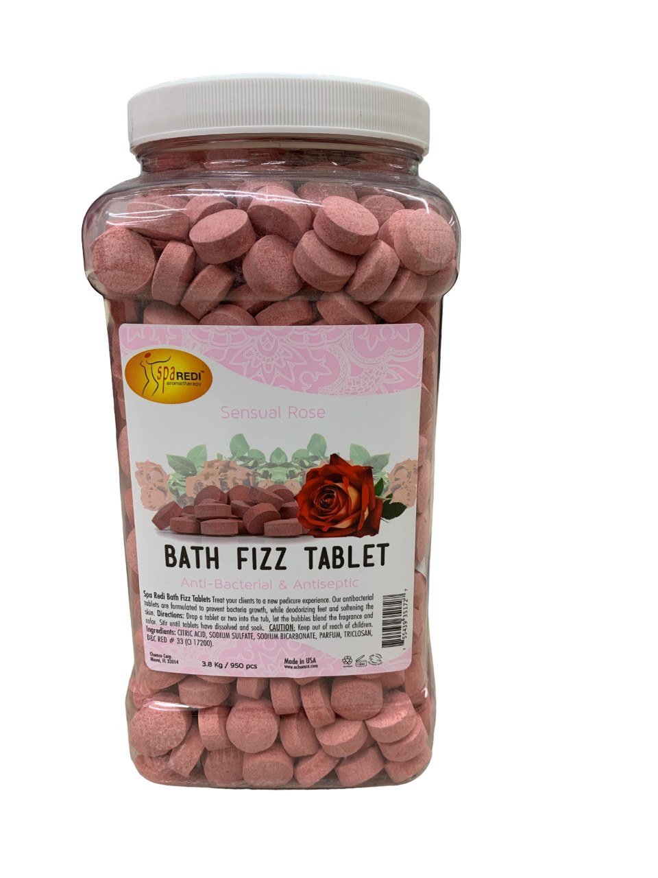 SpaRedi Bath Fizz Tablet Sensual Rose
